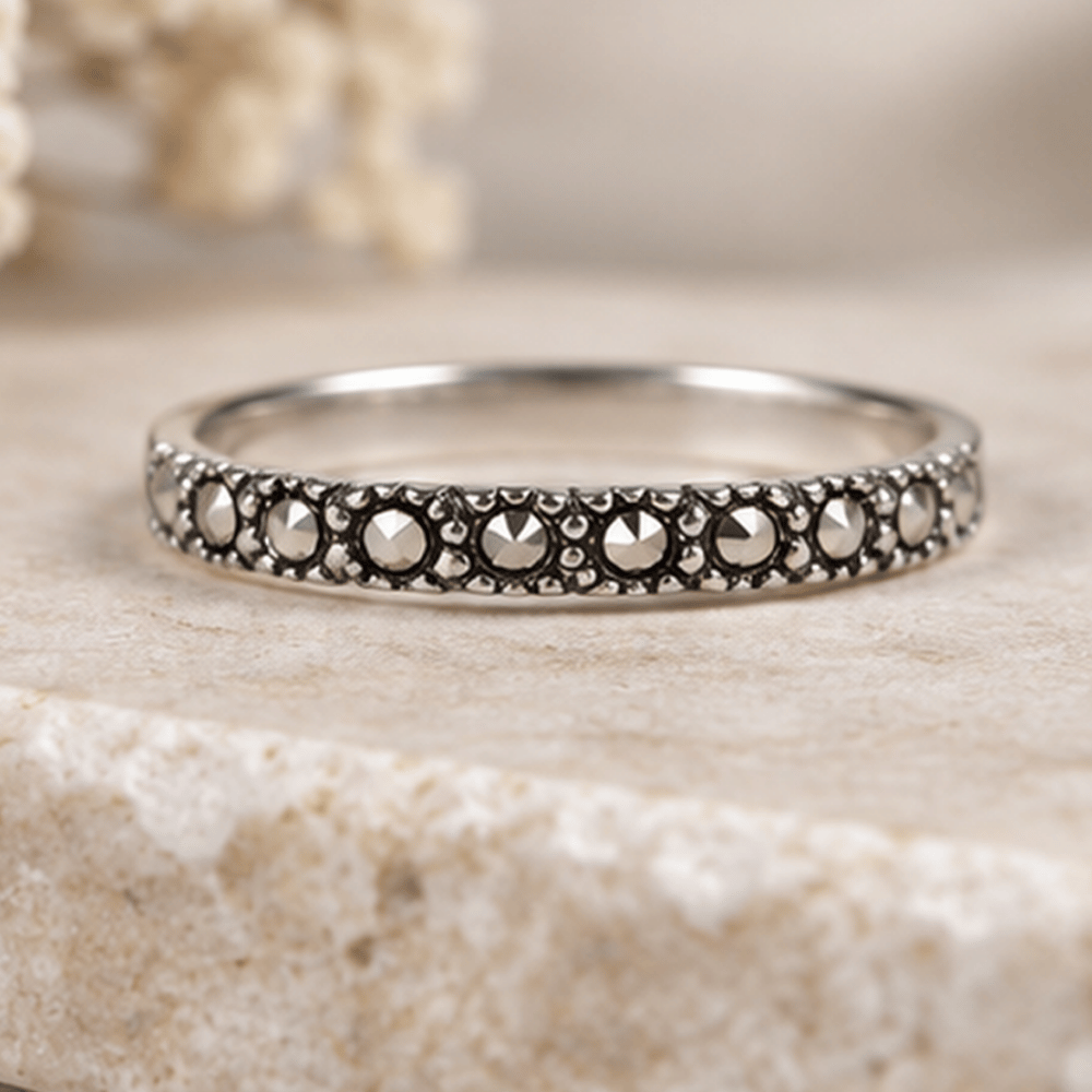 Thin Marcasite Band