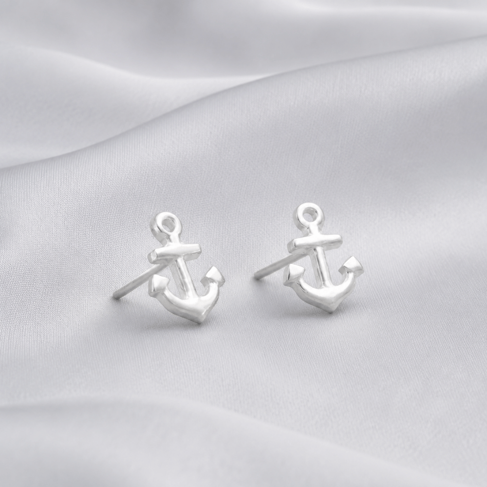 Anchor Stud Earrings