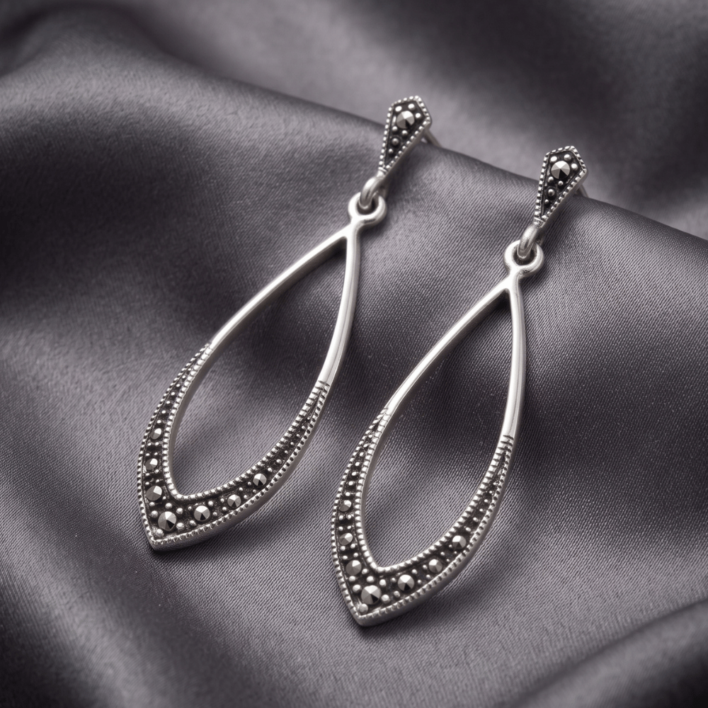 Marcasite Drop Earrings