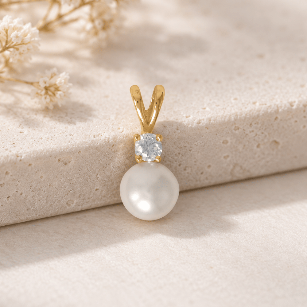 CZ and Cultured Freshwater Pearl Slide