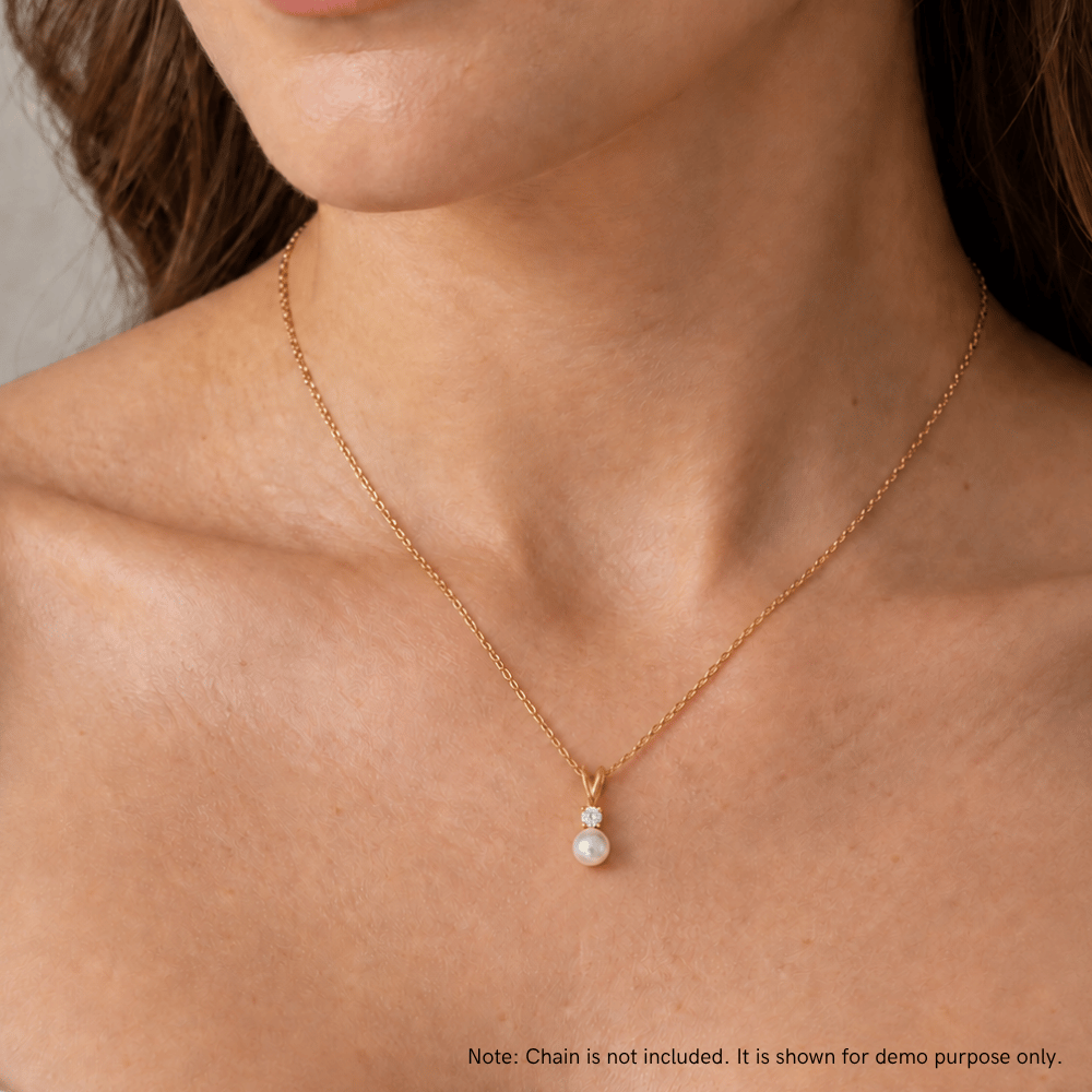 CZ and Cultured Freshwater Pearl Slide