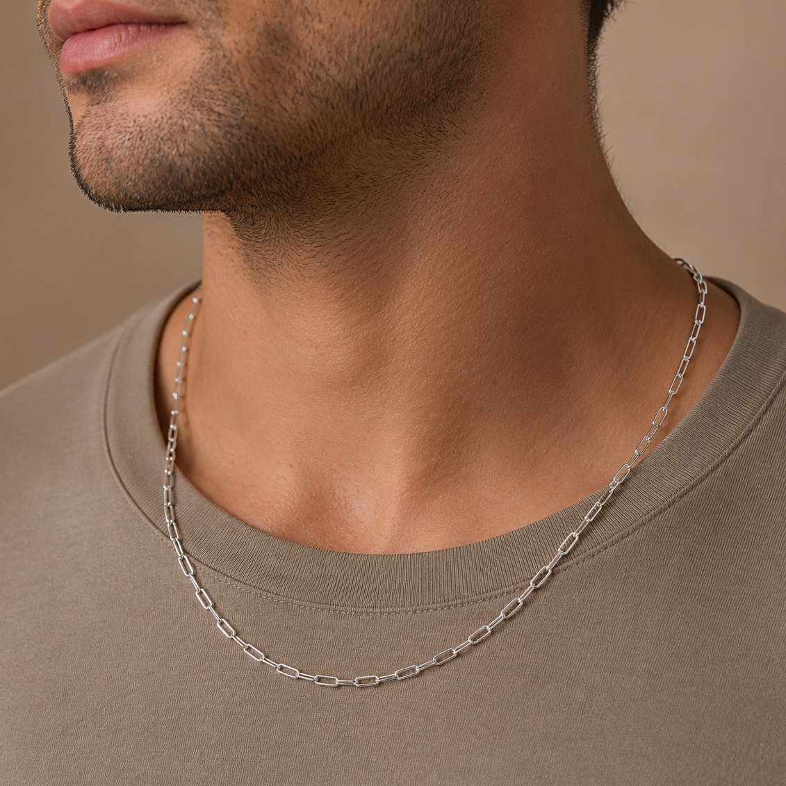 925 Sterling Silver Paperclip Chain Necklace - 2.8mm
