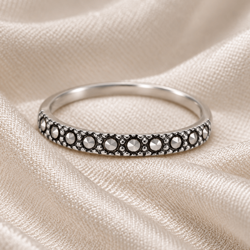 Thin Marcasite Band