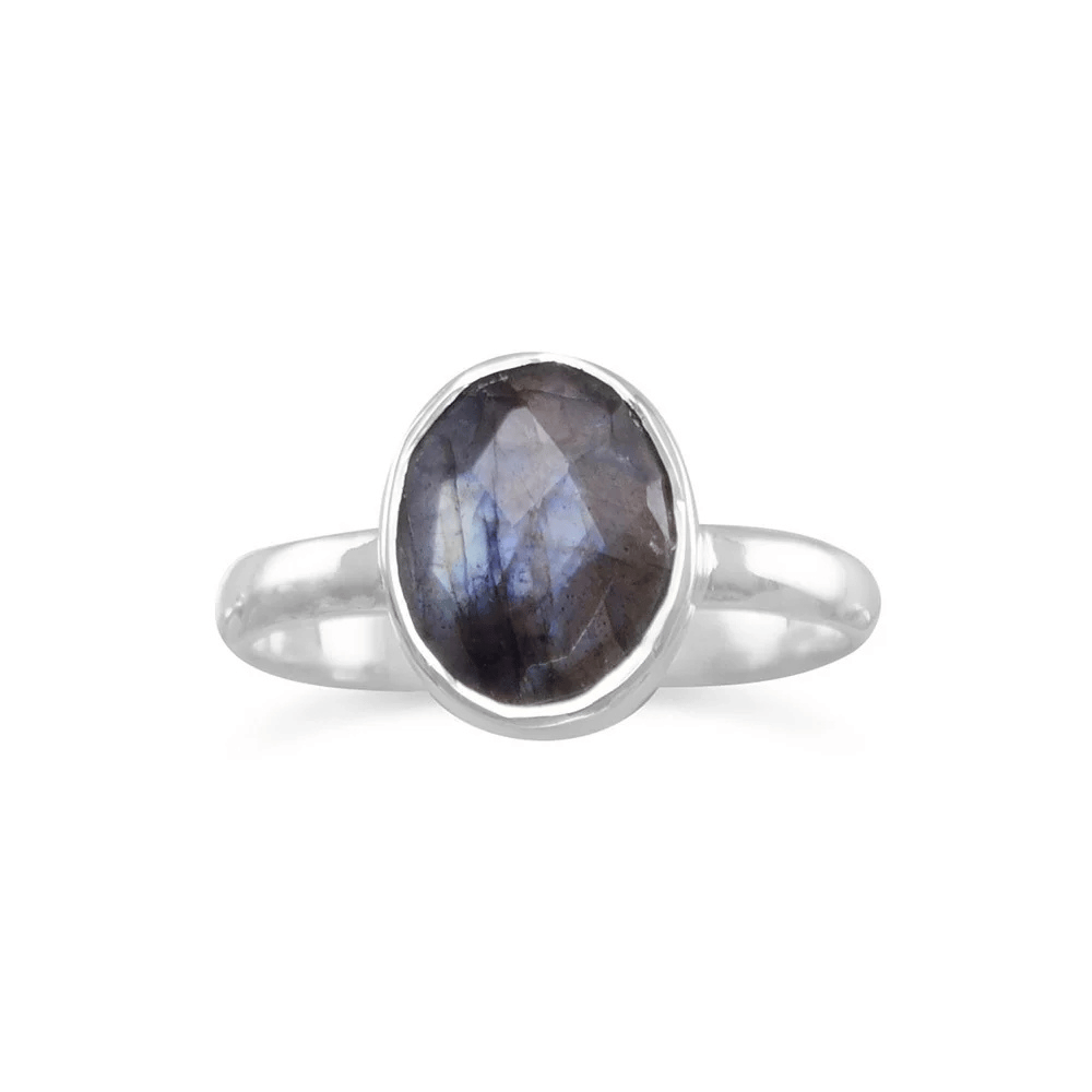 Faceted Sterling Silver Ring