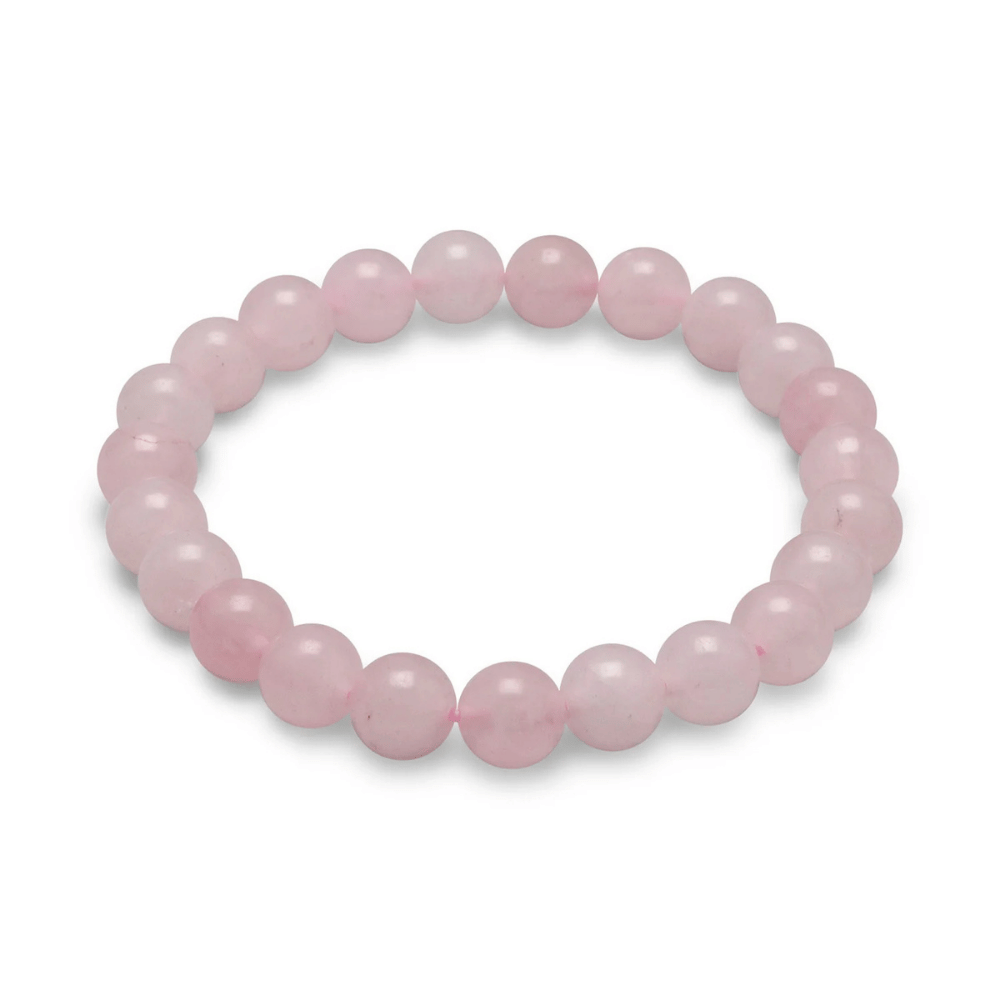 8mm Round Stone Bead Stretch Bracelet