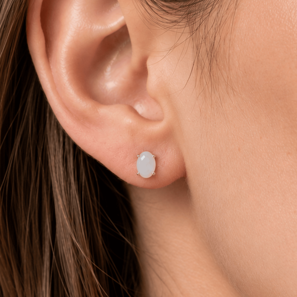 Oval Stud Earrings