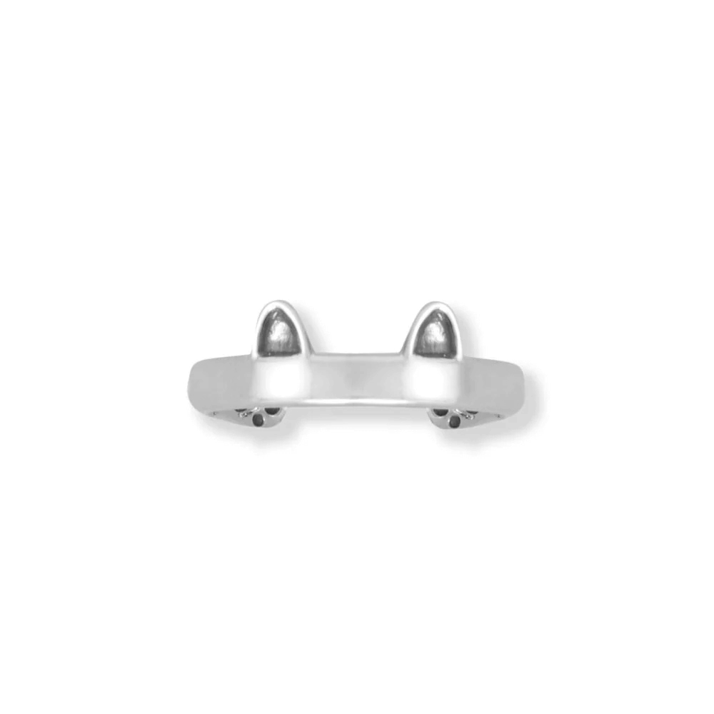 Oxidized Animal Ear Wrap Ring