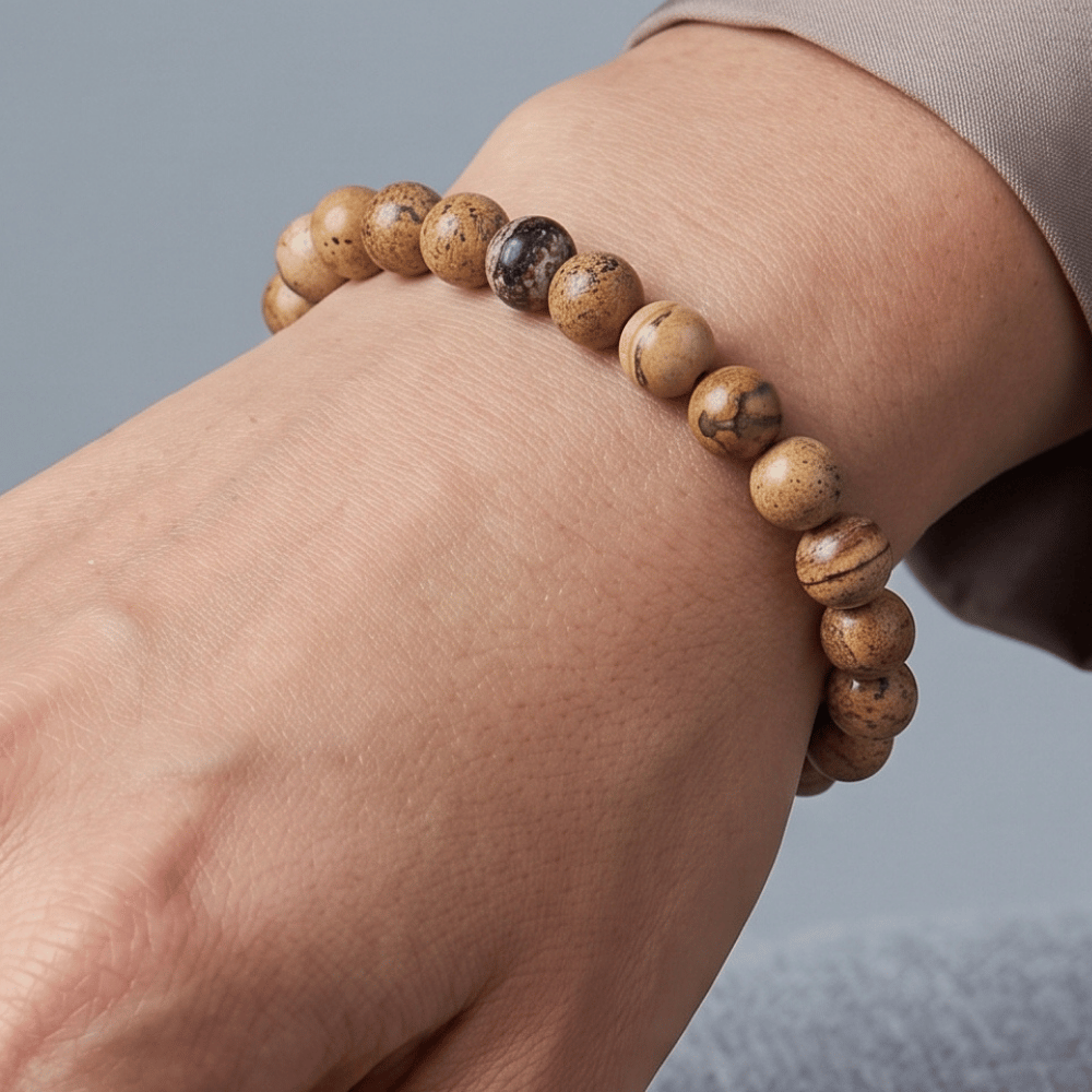 8" Picture Jasper Stretch Bracelet