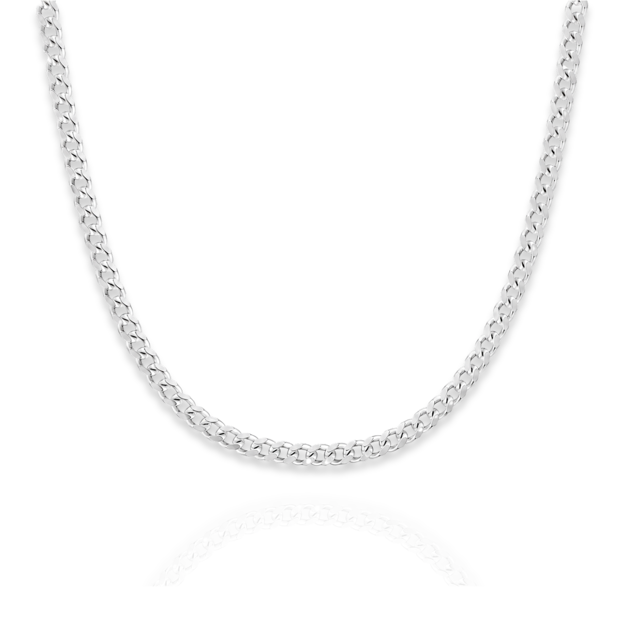 925 Sterling Silver Curb Chain Necklace - 3mm