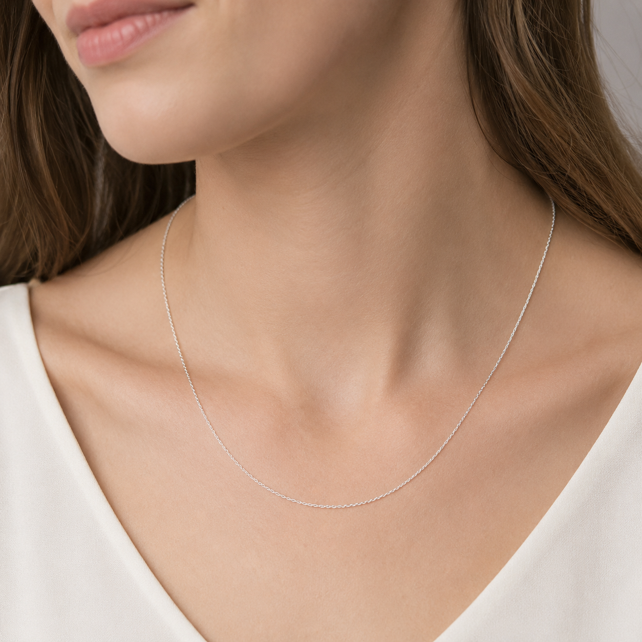925 Sterling Silver Diamond Cut Rope Chain Necklace - 1mm