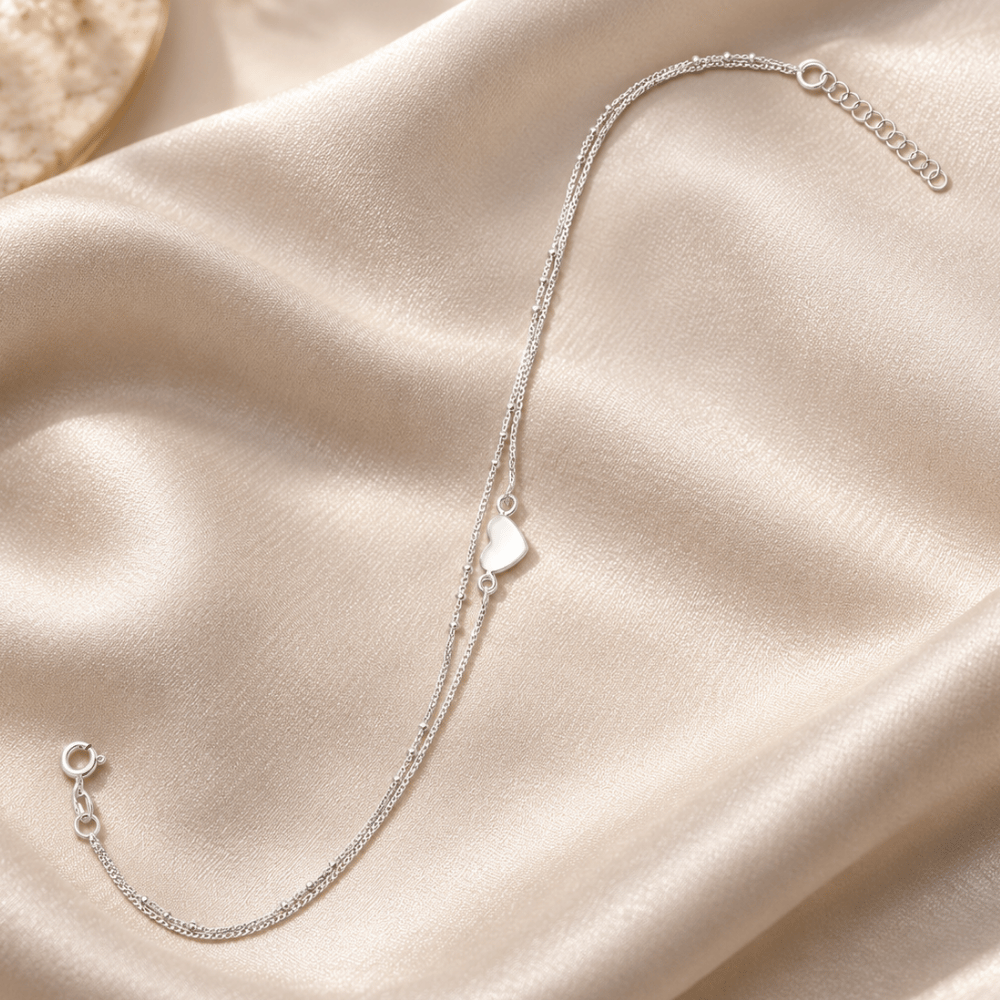 Double Strand Heart Anklet