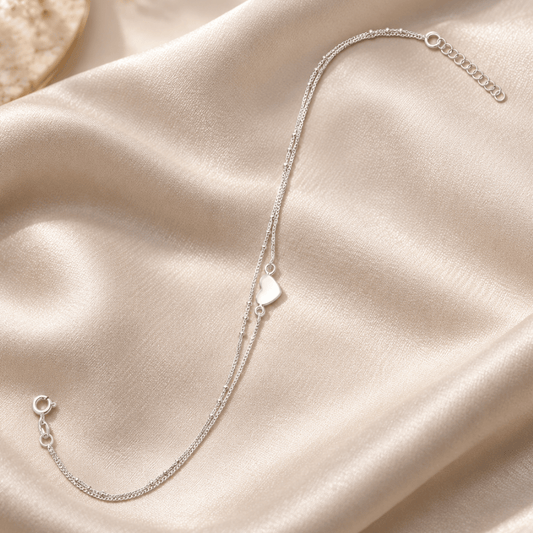 Double Strand Heart Anklet