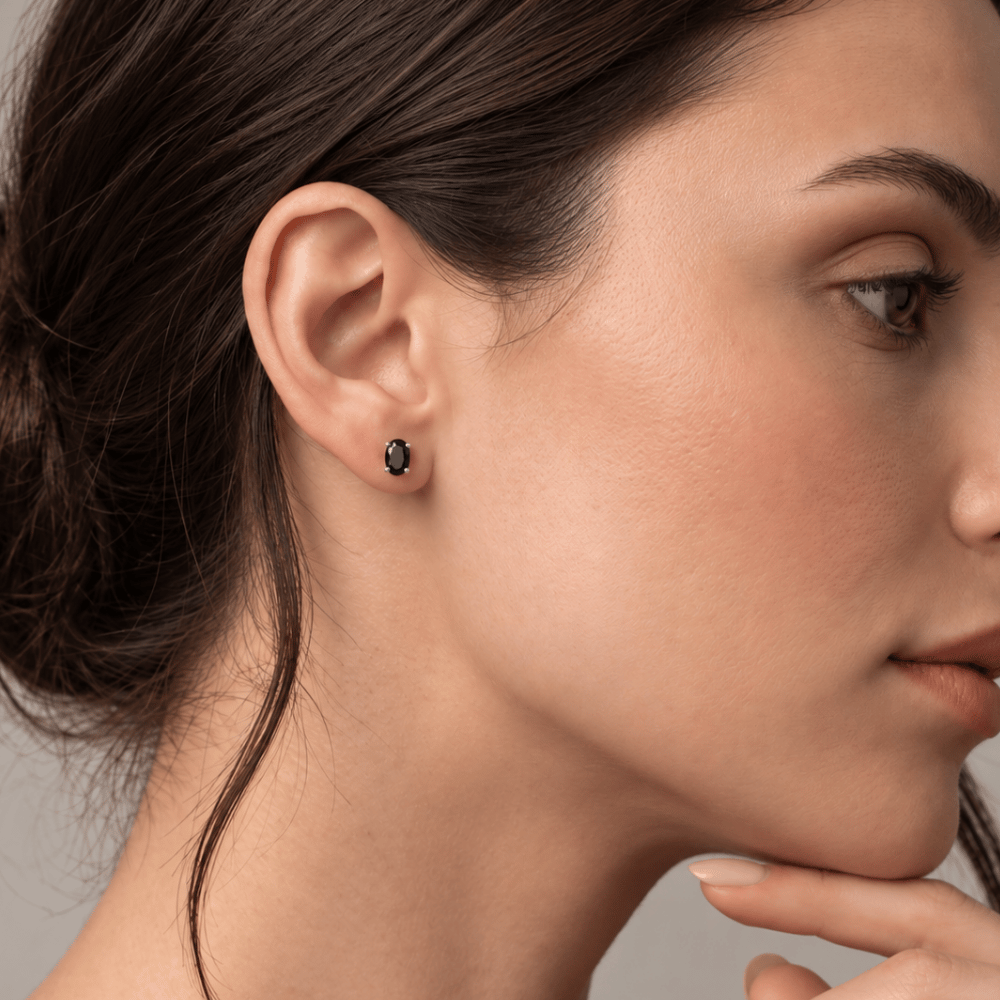 Oval Stud Earrings