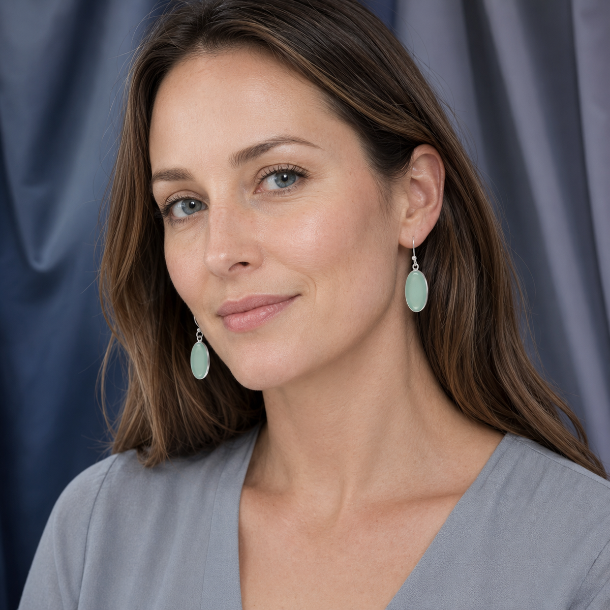 Oval French Wire Earrings