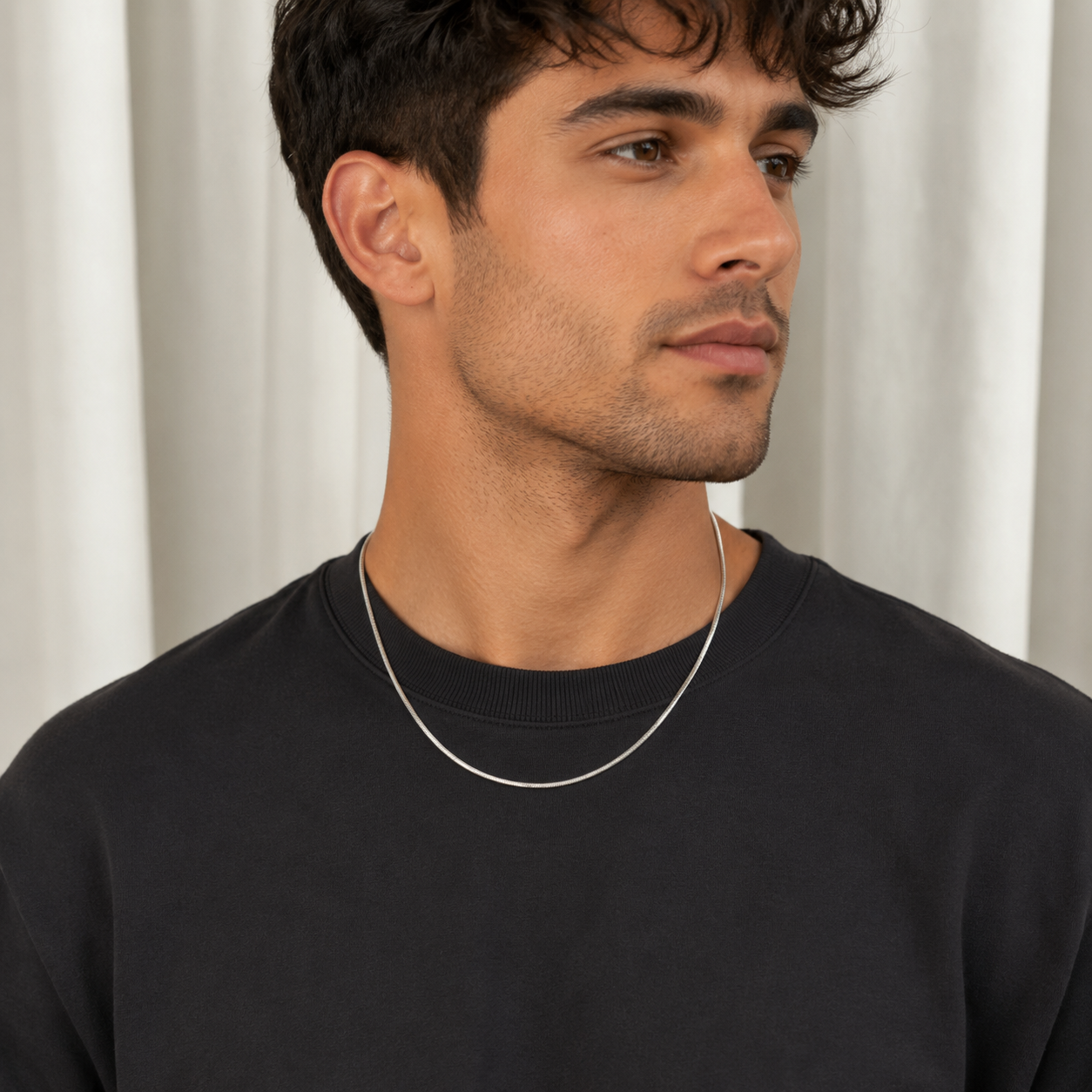 925 Sterling Silver Italian Snake Chain Necklace - 1.5mm