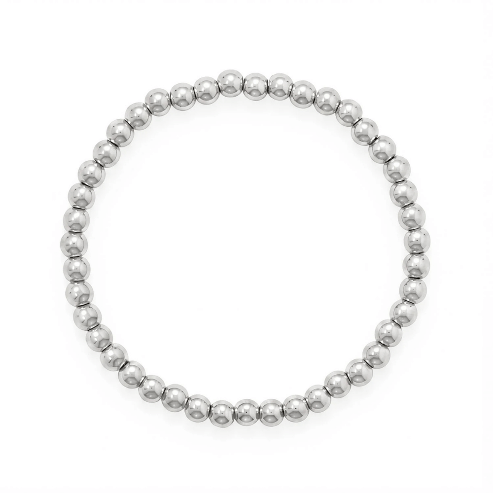 7.5" Stainless Steel Bead Stretch Bracelet