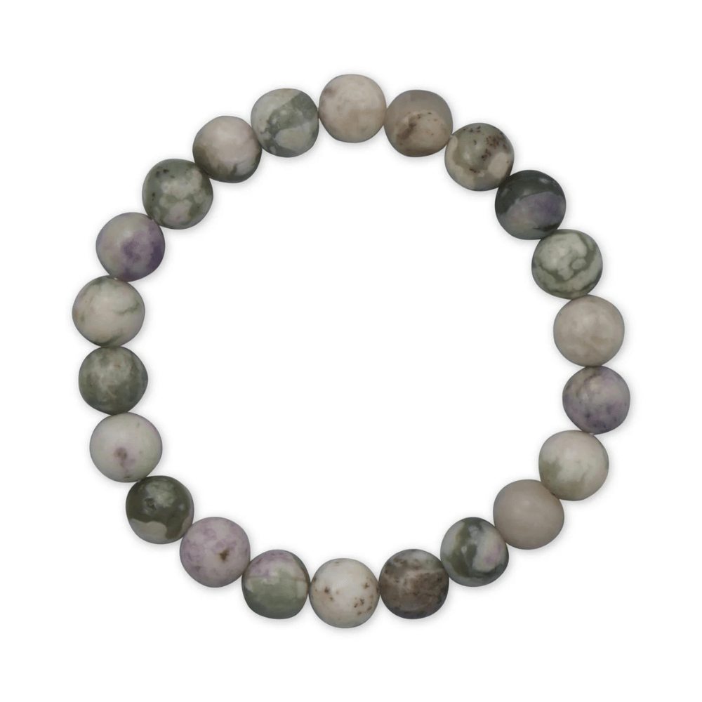 8mm Round Stone Bead Stretch Bracelet