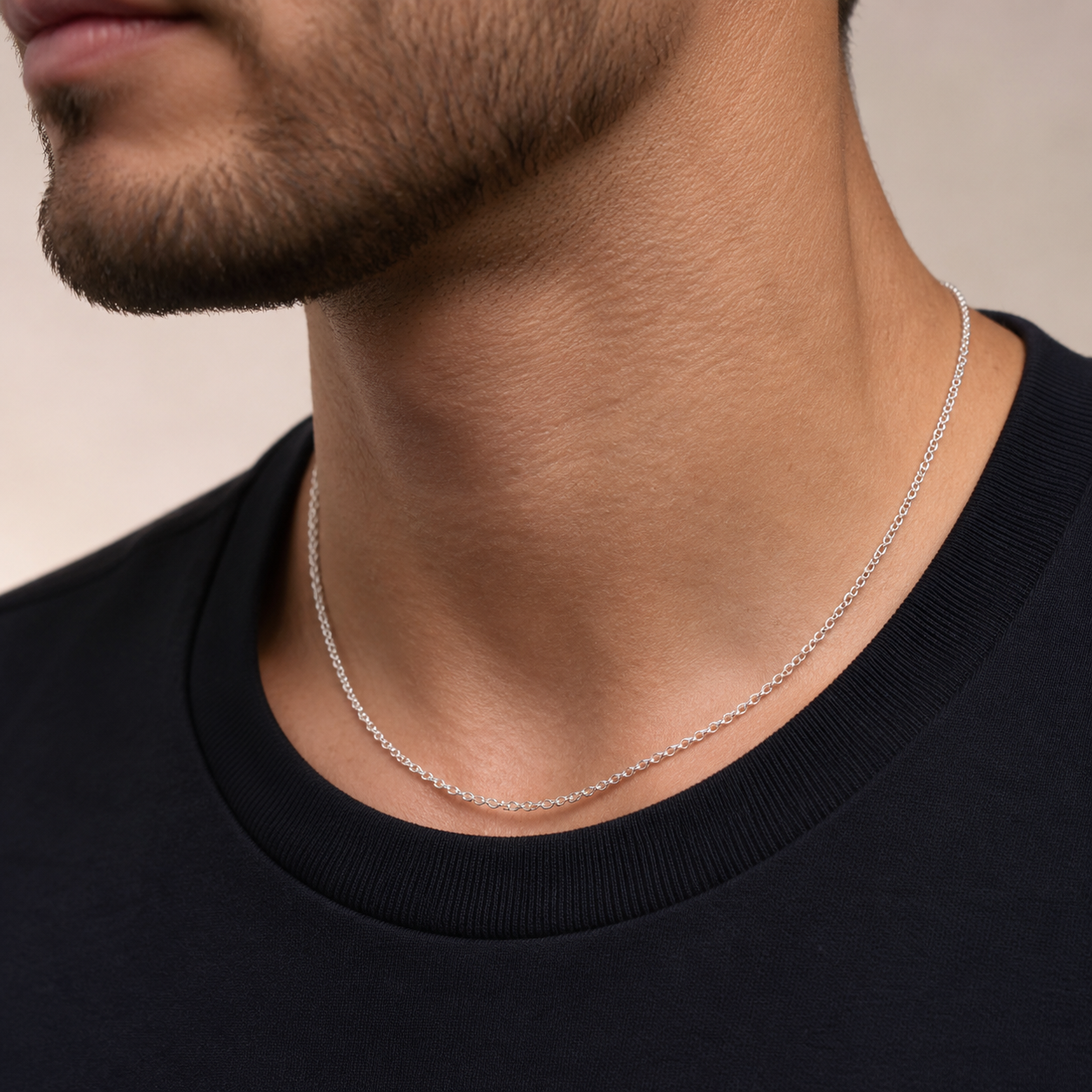 925 Sterling Silver Rolo Chain Necklace - 2mm