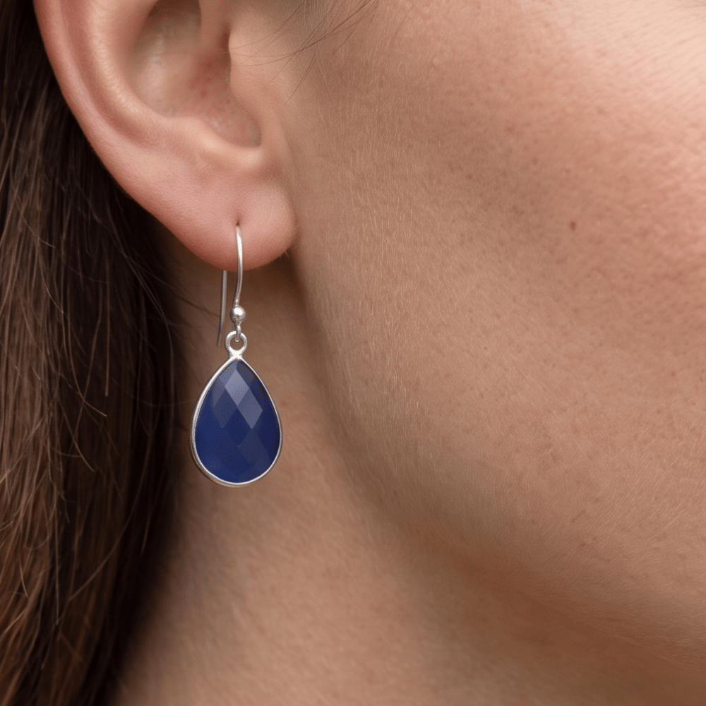 Blue Chalcedony French Wire Earrings
