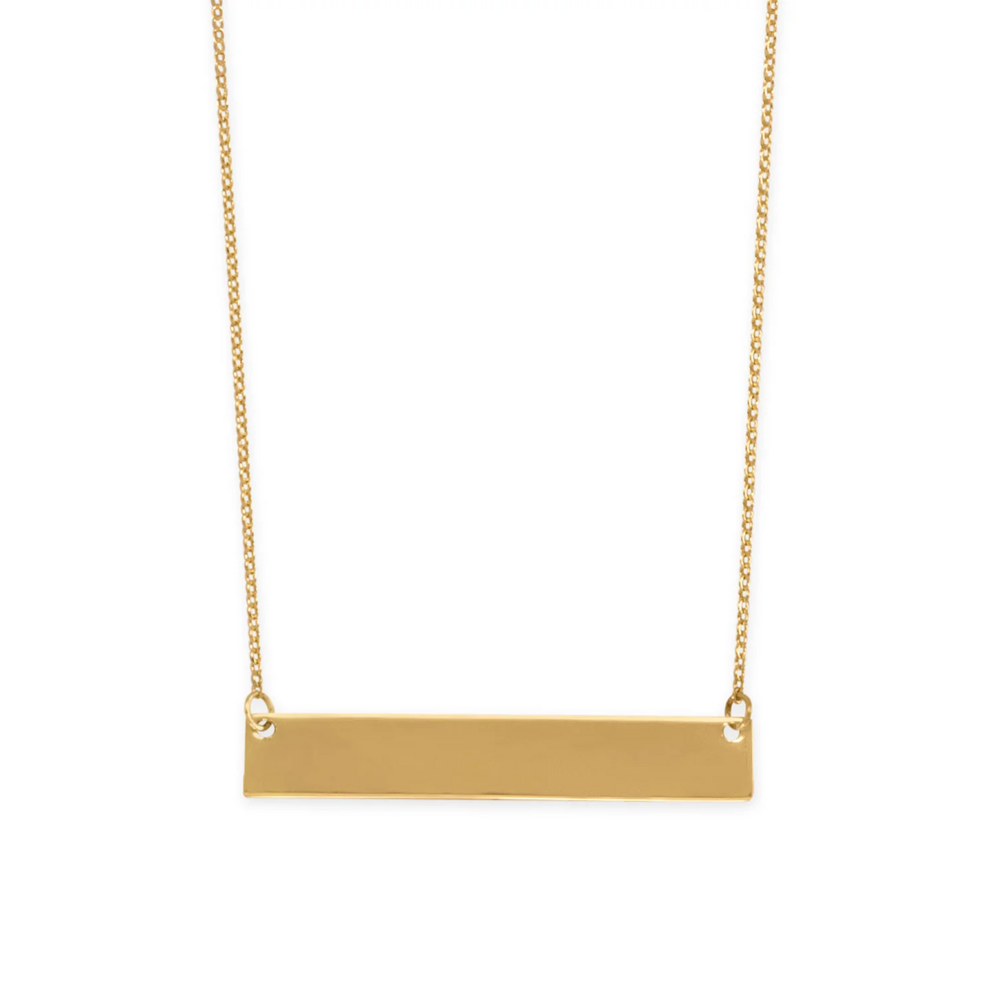 14 Karat Gold Plated Bar Necklace