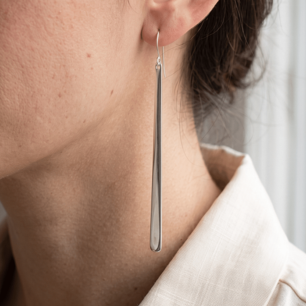 Polished Tapered Matchstick Earrings