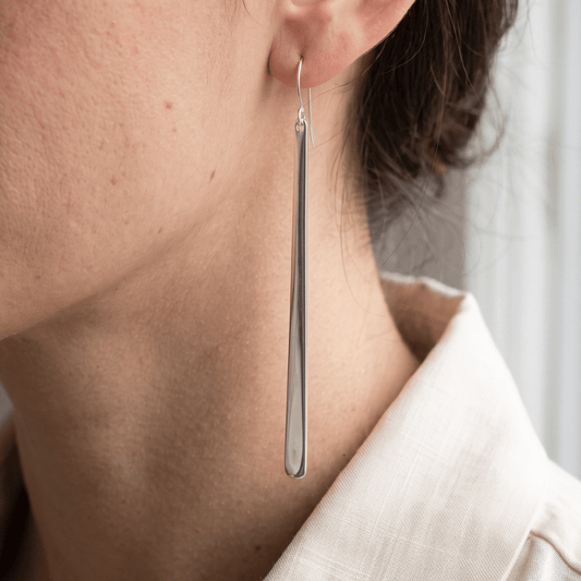 Polished Tapered Matchstick Earrings