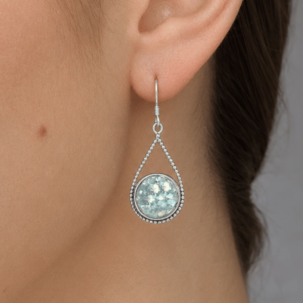 Roman Glass Drop Earrings