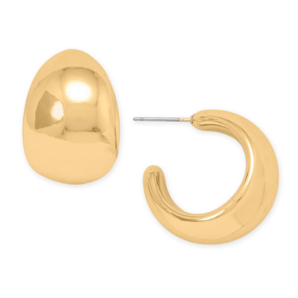 Puffy 3/4 Fashion Hoop Earrings