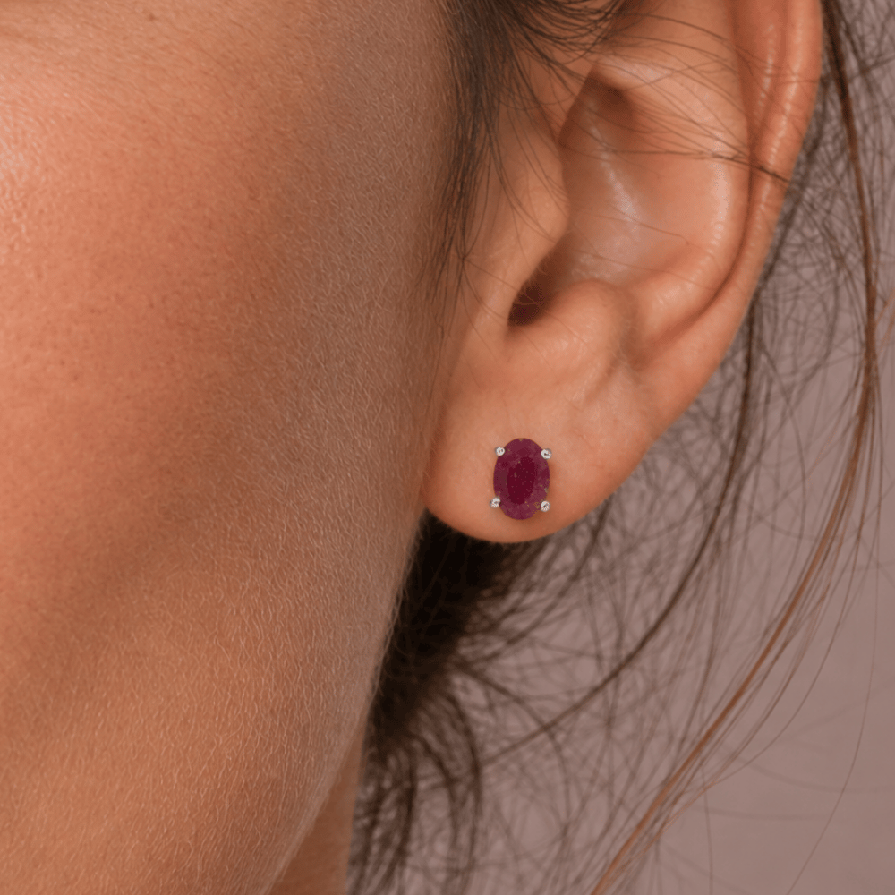 Oval Stud Earrings