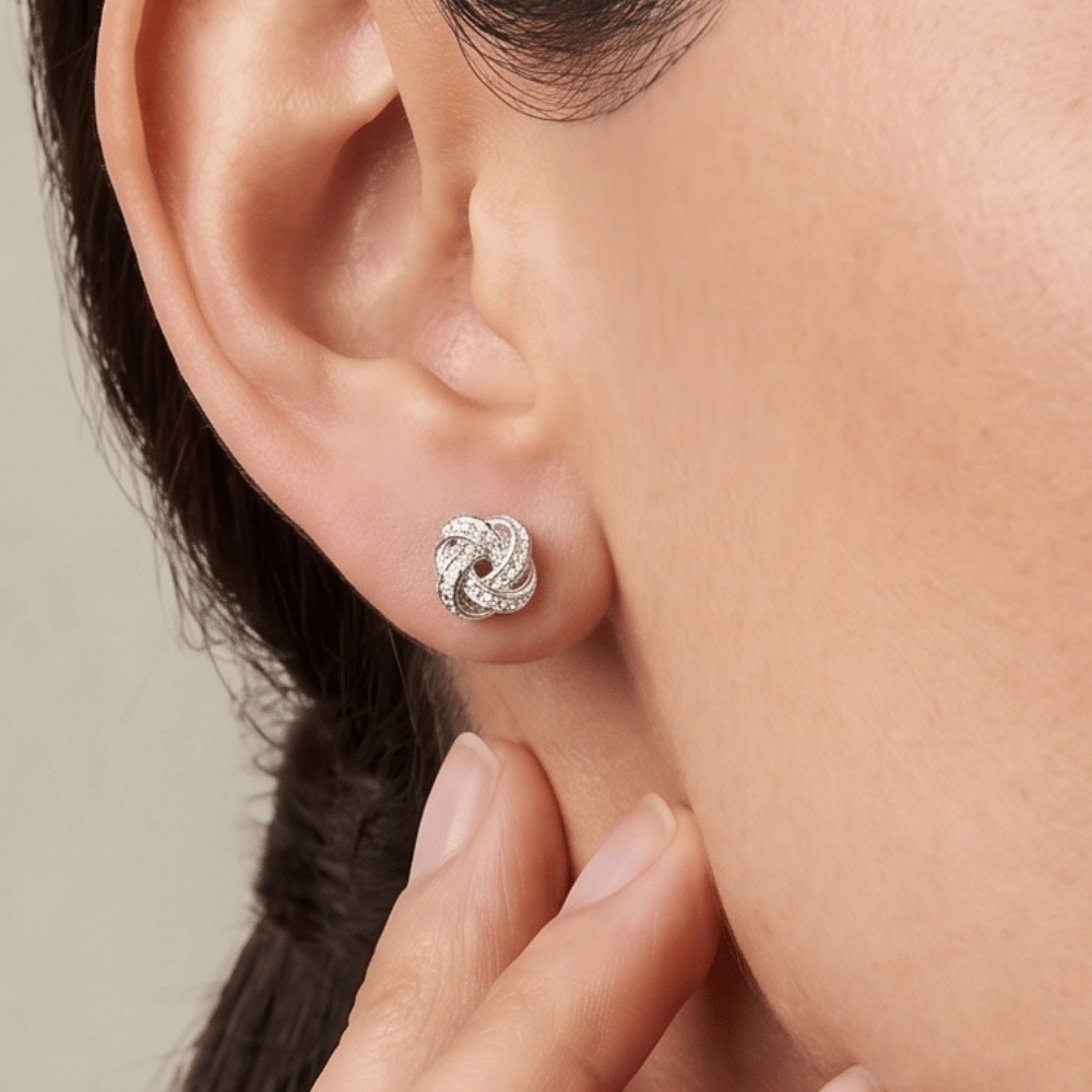 Love Knot Stud Earrings