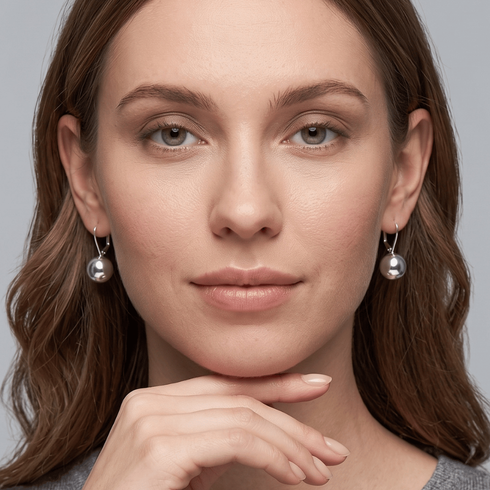 Ball Lever Back Earrings
