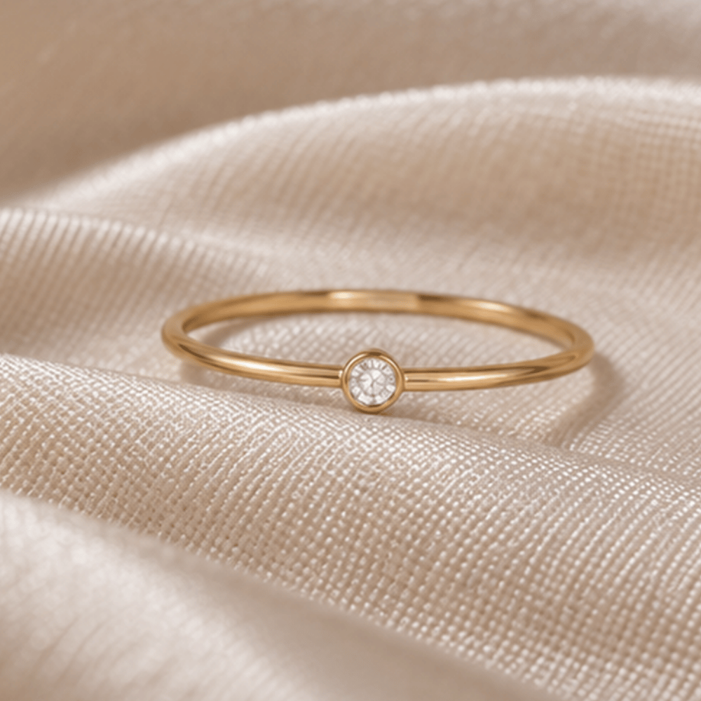 14/20 Gold Filled CZ Thin Ring