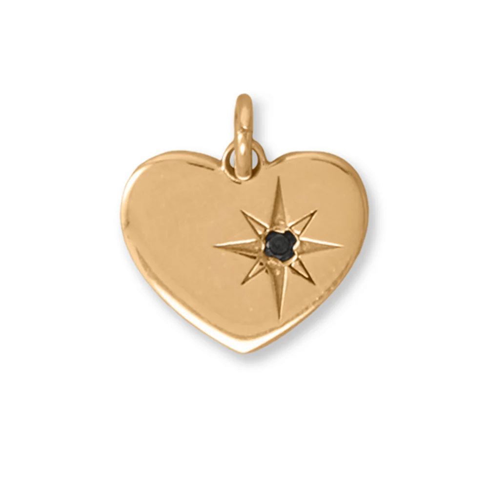 Black Diamond Heart Pendant
