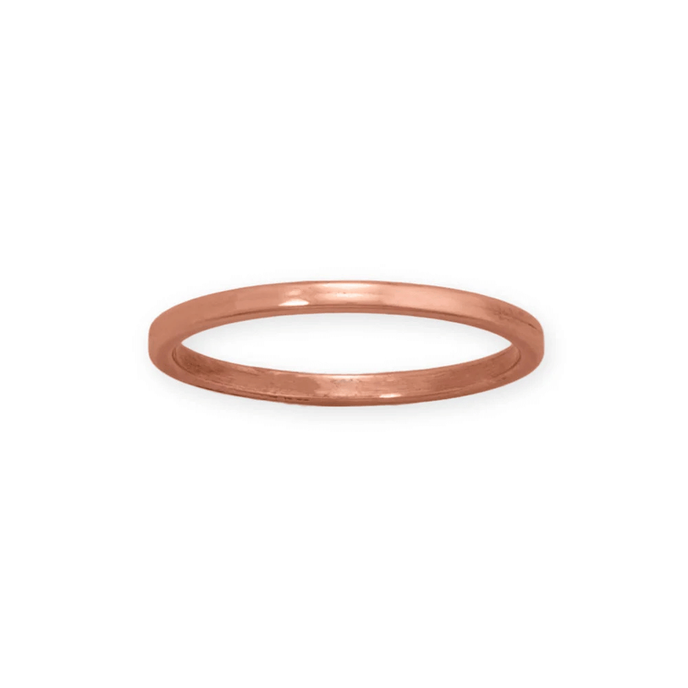 Flat Edge Solid Copper Ring