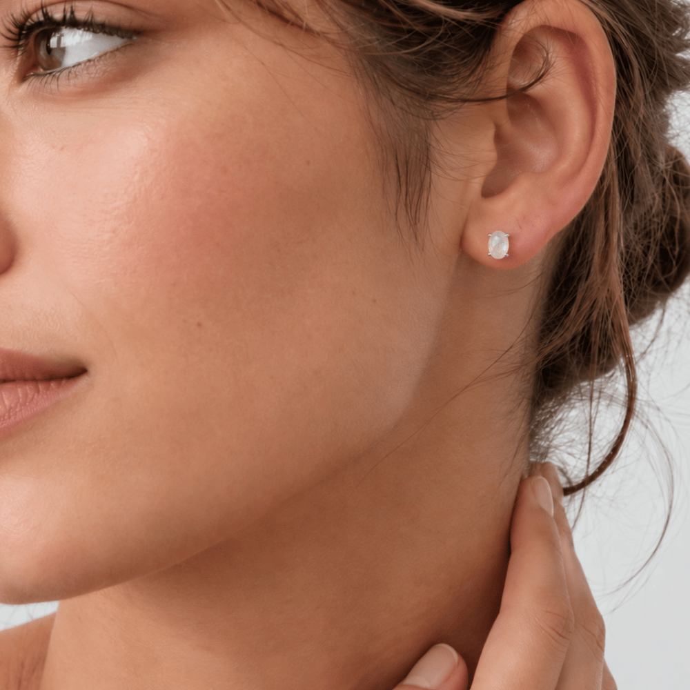 Oval Stud Earrings