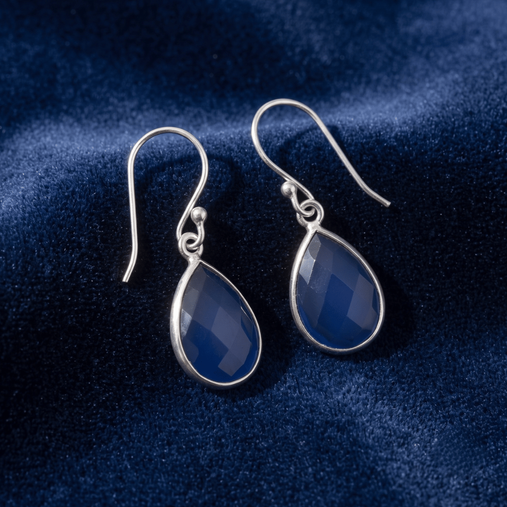 Blue Chalcedony French Wire Earrings