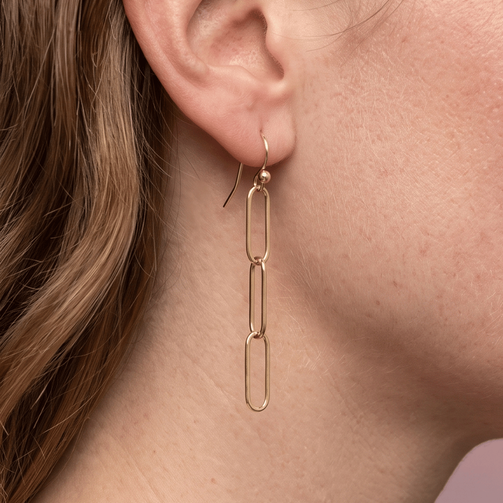 14/20 Gold Filled Paperclip French Wire Earrings
