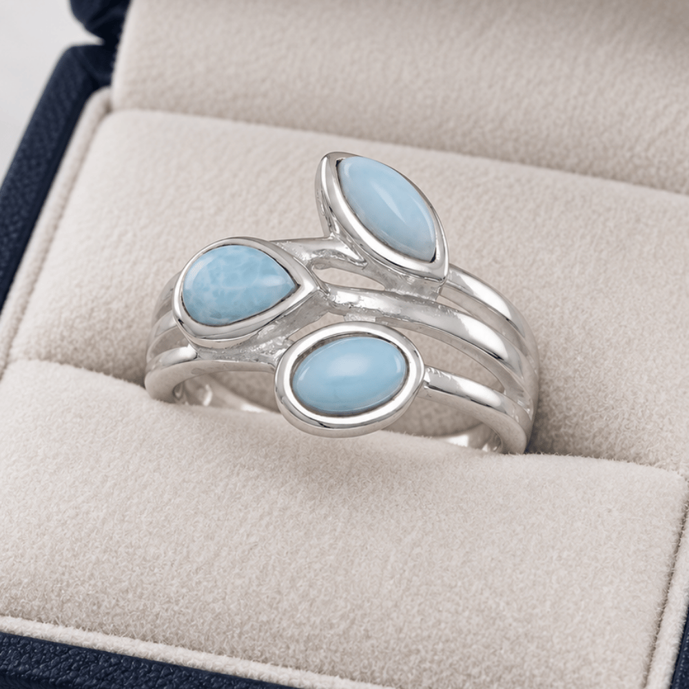 Multishape Larimar Ring