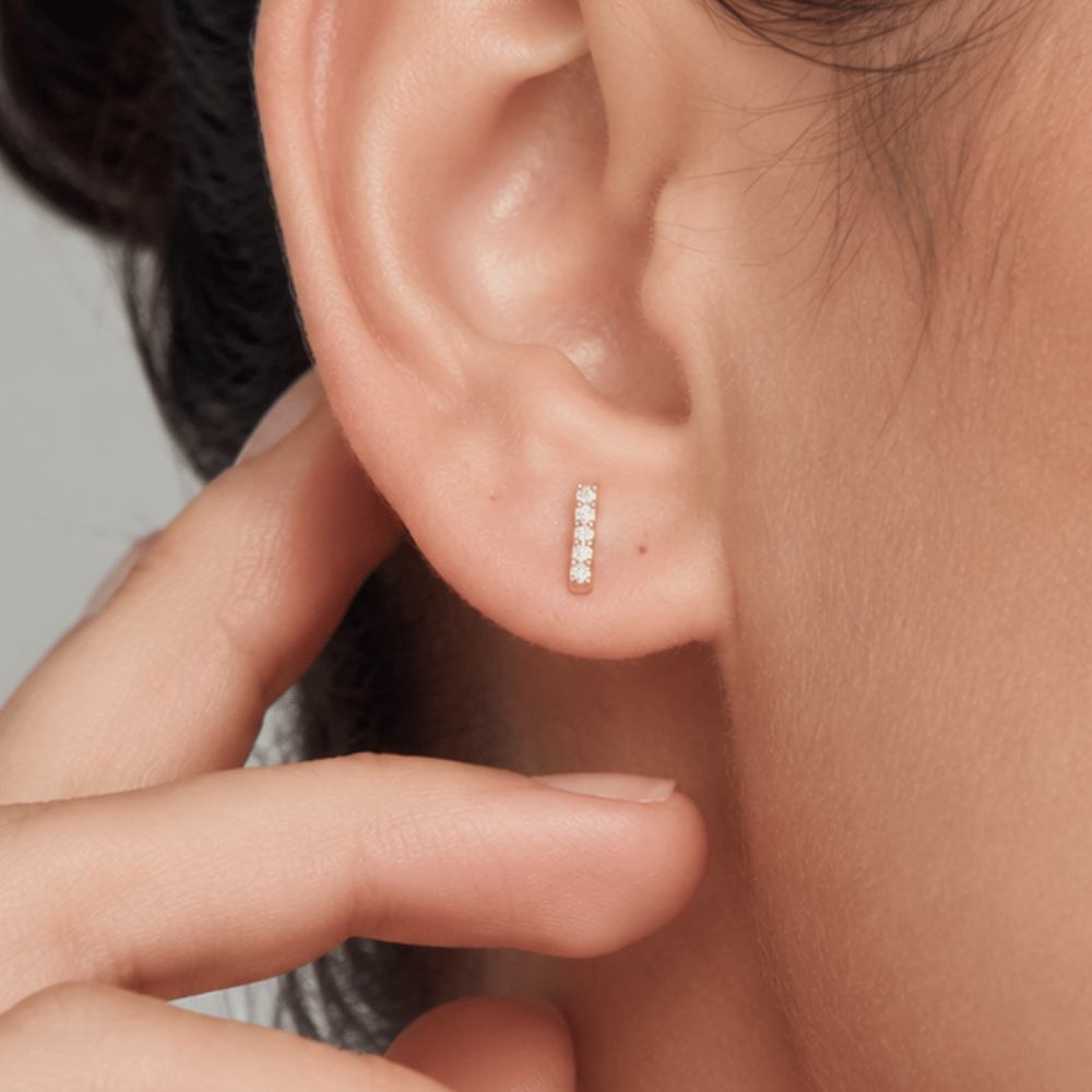 Mini CZ Bar Studs