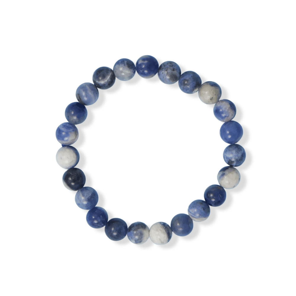 8mm Round Stone Bead Stretch Bracelet