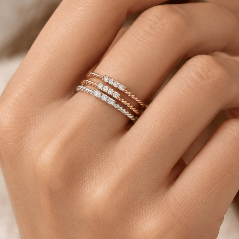 Set of Three CZ Rings