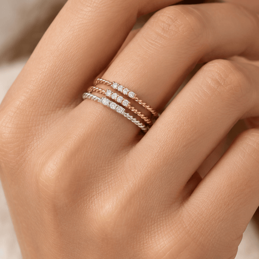 Set of Three CZ Rings