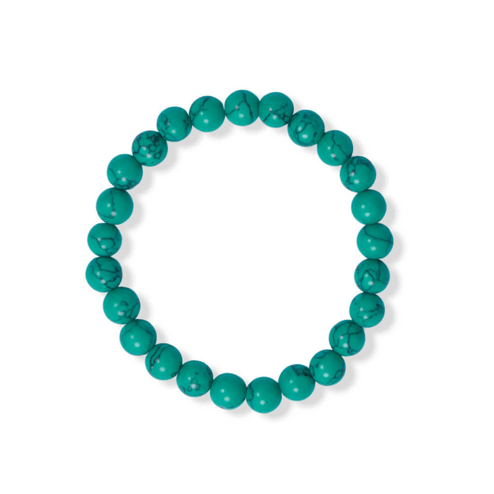 8mm Round Stone Bead Stretch Bracelet