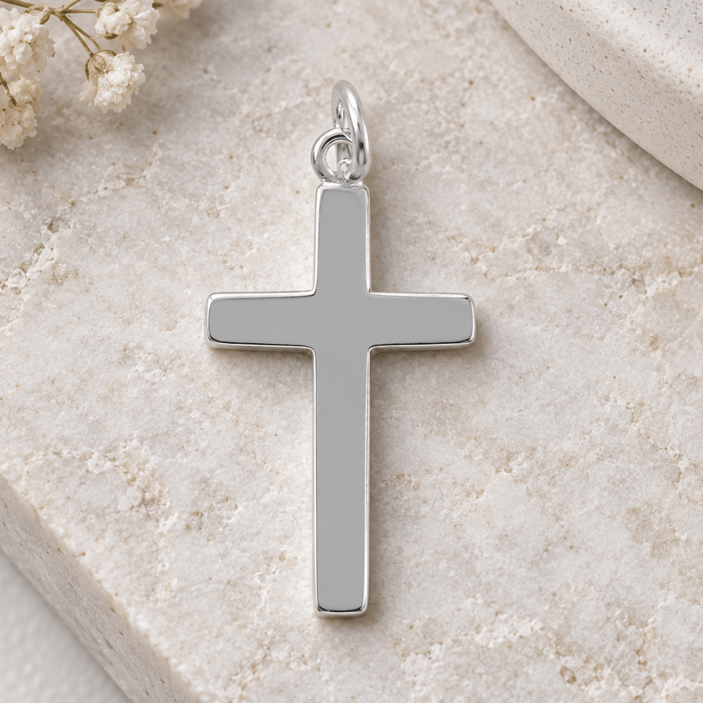 Polished Medium Cross Charm