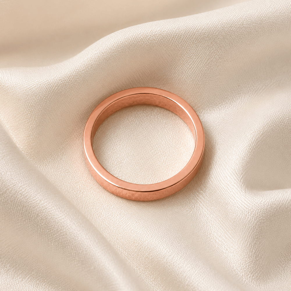 Flat Edge Solid Copper Ring