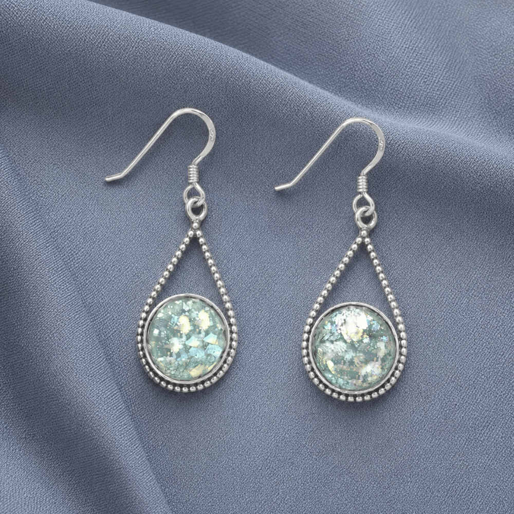 Roman Glass Drop Earrings