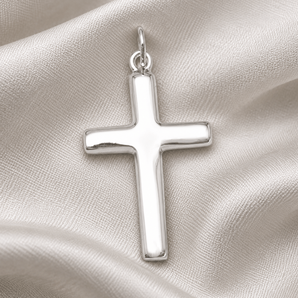 Plain Polished Cross Pendant - view 3