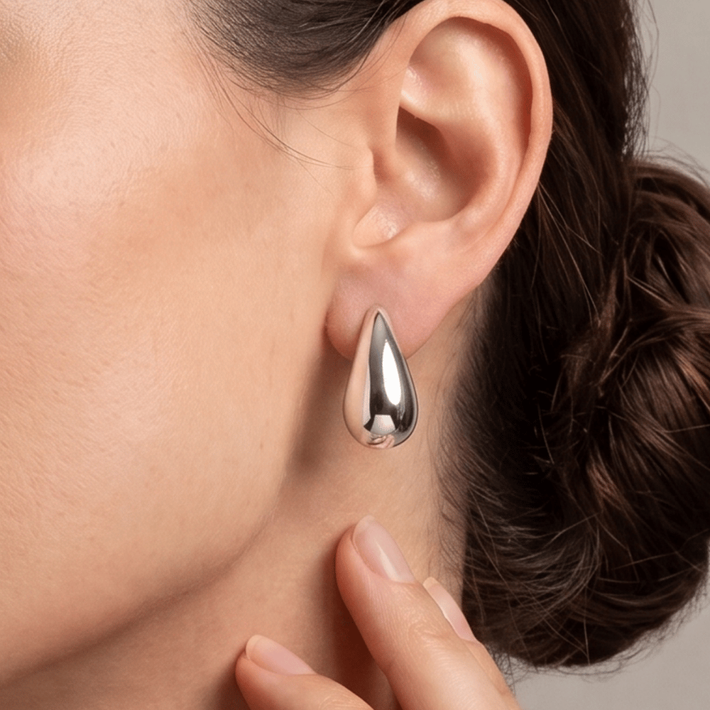 Hollow Raindrop Earrings