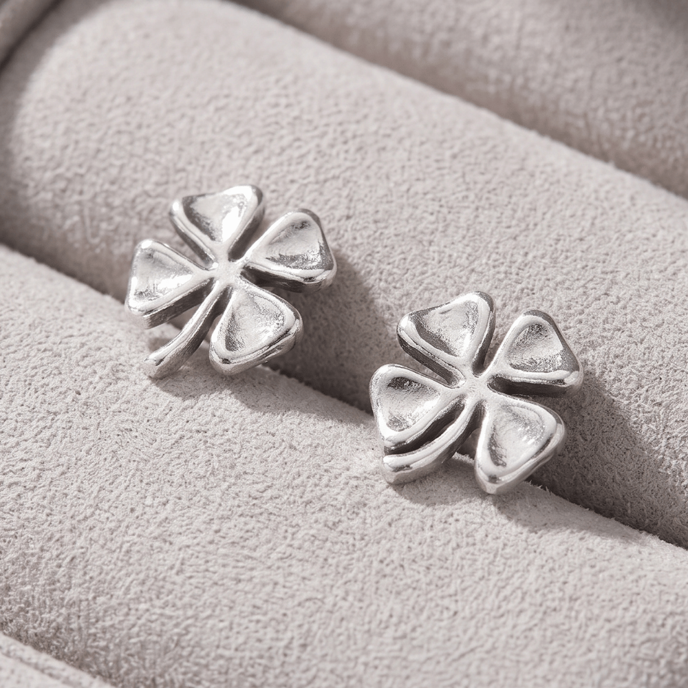 Four Leaf Clover Stud Earrings