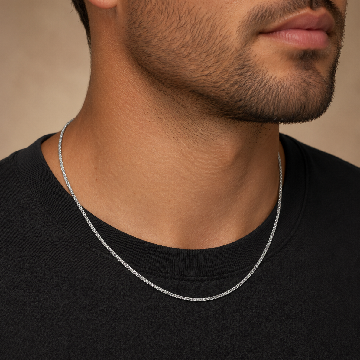 925 Sterling Silver French Wheat Chain Necklace - 1.8mm
